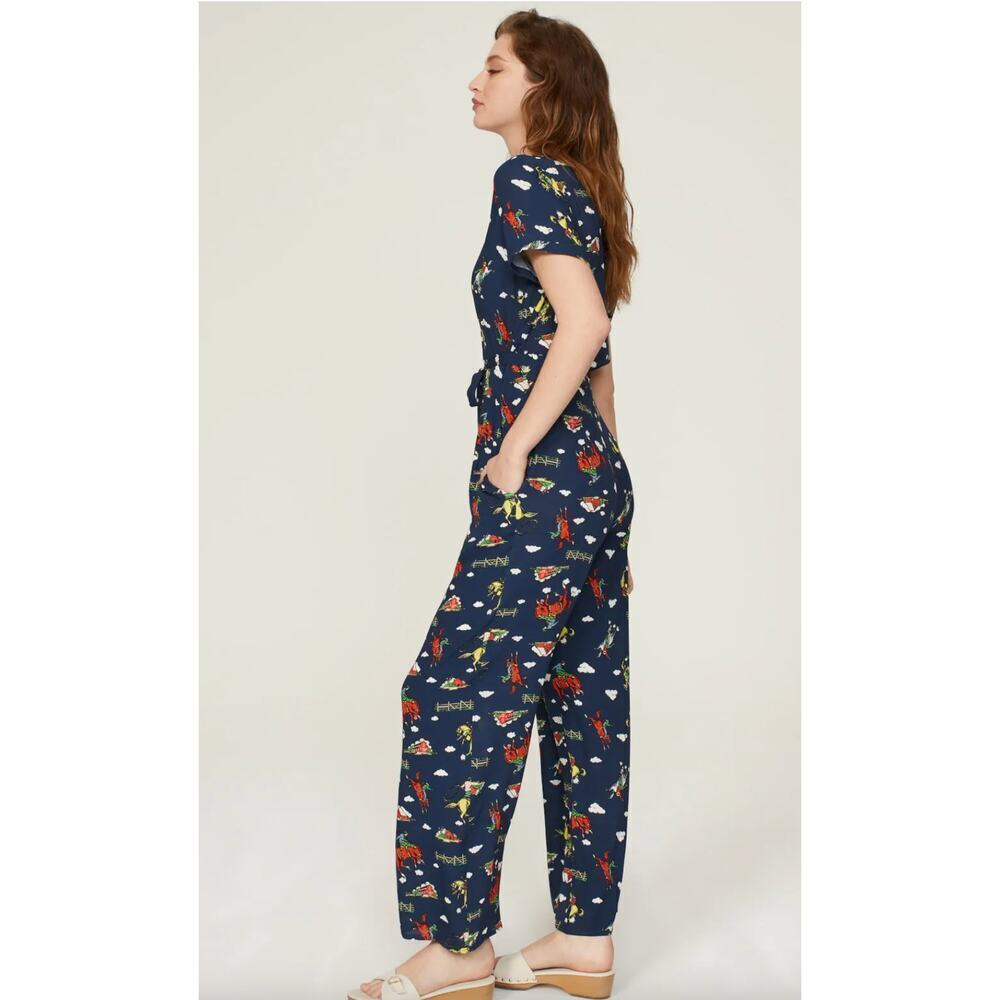 HVN Printed Crepe Rodeo Gia Jumpsuit SZ 6 - Picture 2 of 14